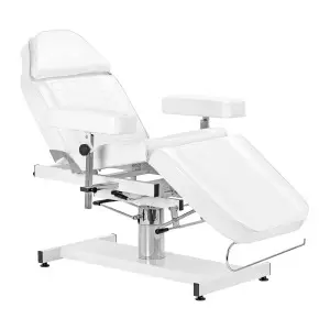 Гидравлическое косметическое кресло Sillon A 210DH с подставкой, белое.