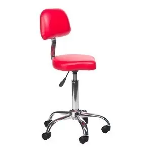 Taburete de respaldo decorativo BH-7268, rojo