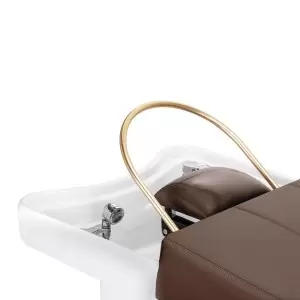 Gabbiano 017 rudos galvos SPA - plaukų plovimo stotis su reklamuotojo kėdė.