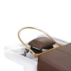 Gabbiano 017 rudos galvos SPA - plaukų plovimo stotis su reklamuotojo kėdė.