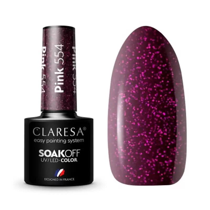 PINK 554 CLARESA / Гель-лак для ногтей 5мл PINK 554 CLARESA / Гель-лак для ногтей 5мл