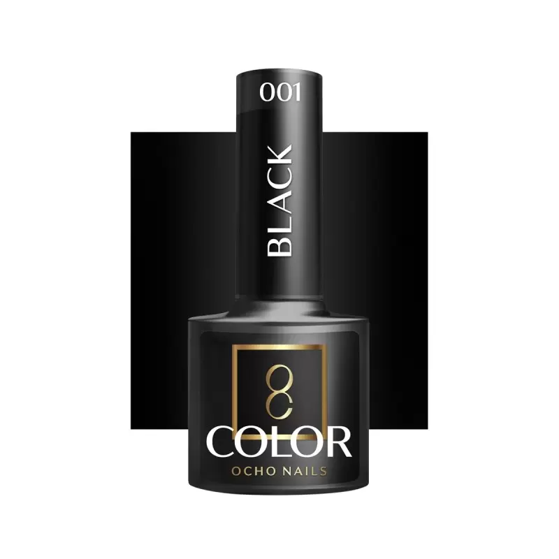 Juoda 001 OCHO Nagai 5g / Nagų lakas 5ml Juoda 001 OCHO Nagai 5g / Nagų lakas 5ml