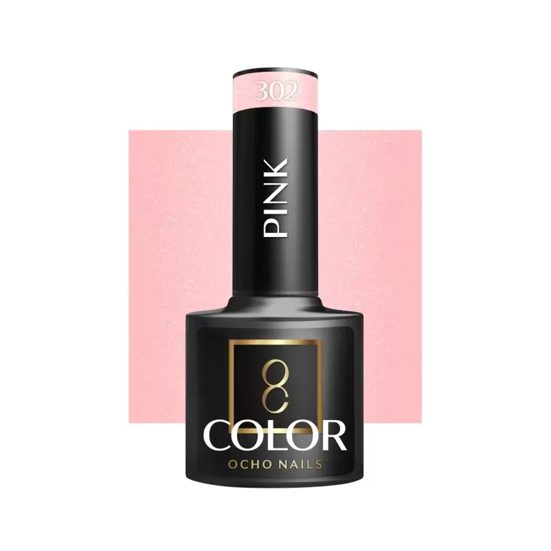 OCHO Nails Pink 302 / 5ml nagų lako gelis OCHO Nails Pink 302 / 5ml nagų lako gelis