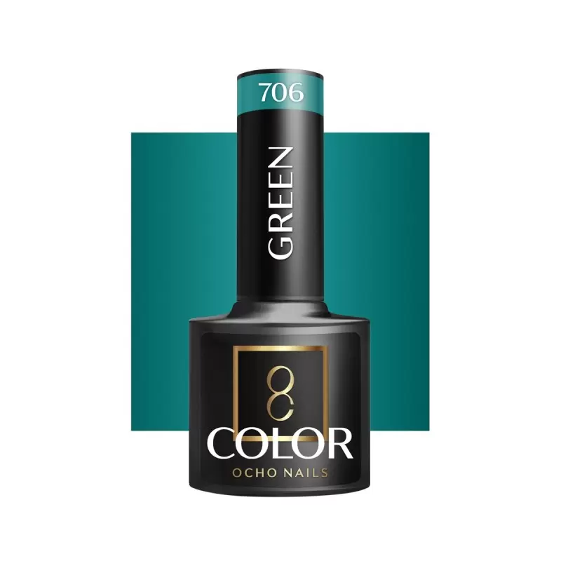 OCHO NAILS GREEN 706 / 5ml Nagų lako gelis OCHO NAILS GREEN 706 / 5ml Nagų lako gelis