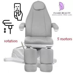 Elektros kosmetologijos kėdės Fleimo Beauty Max 672A Grey, 5 varikliai, J.SZ