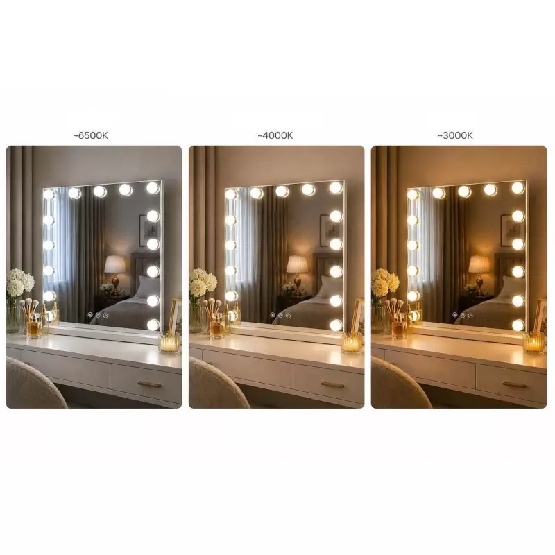 Зеркало с LED-подсветкой, Flame Holly, 46x58 см. Зеркало с LED-подсветкой, Flame Holly, 46x58 см.