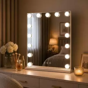 Зеркало с LED-подсветкой, Flame Holly, 46x58 см.