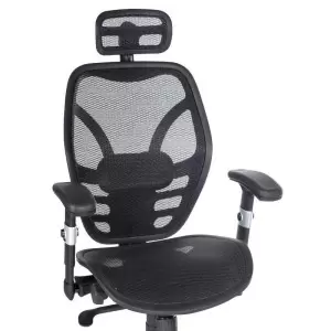 Ergonomiška kėdės liepsnos grožio komfortas B4036, juoda.