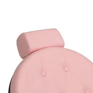 Rožinė kirpyklų kėdė Gabbiano spauda su juoda baze