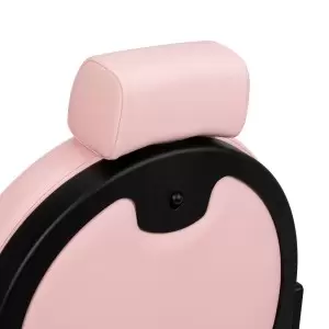 Rožinė kirpyklų kėdė Gabbiano spauda su juoda baze