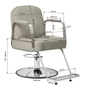 Gabbiano Acri Beige Barber kėdė