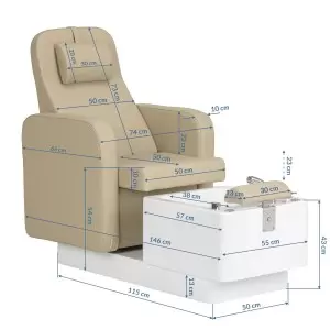 Smėlio kėdė SPA pedikiūro Sillon Elysia