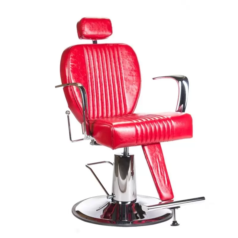 Красное парикмахерское кресло OLAF BH-3273
