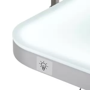 Elektrinis stalas šlifavimo laikui 3, su apšvietimu, baltu.