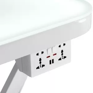 Elektrinis stalas šlifavimo laikui 3, su apšvietimu, baltu.