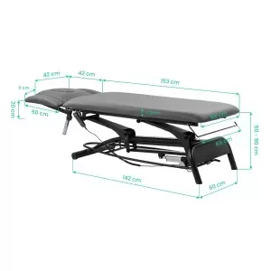 Массажный и физиотерапевтический реабилитационный стол Balance Novus 4 серого цвета