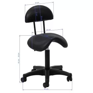 Kosmetikos išmatos 6001B juoda