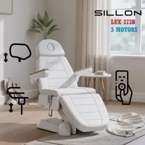 SILLON Lux 273b cadeira cosmética elétrica, 3 motor, branco