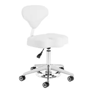 Taburete decorativo Azzurro 156-F, blanco