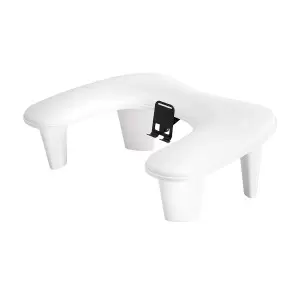 Stand for MOMO manicure in the shape of a croissant with a phone holder, white.