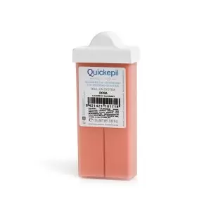 Vaškas veido depiliacijai Quickepil, siauras ritinys, rožinė, 110 g