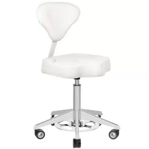 Удобный эксклюзивный устойчивый косметический стул Azzurro 156-F bump-up белый