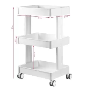 COSMETIC TROLLEY 084 WHITE